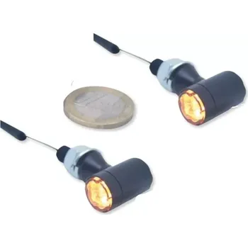 Osvětlení pro motocykl Univerzální led homologované blinkry PARTS EUROPE TURN SIGNAL černé pouzdro, oranžové sklíčko