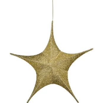 Hvězda látková, zlatá, V (DOPRODEJ)|Ego Dekor
