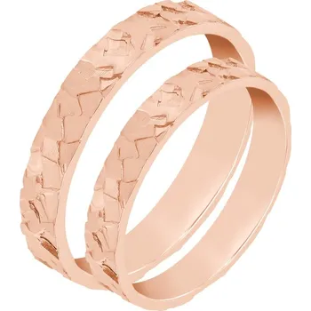 Prsten Zlaté snubní prsteny s reliéfním povrchem Xerdora