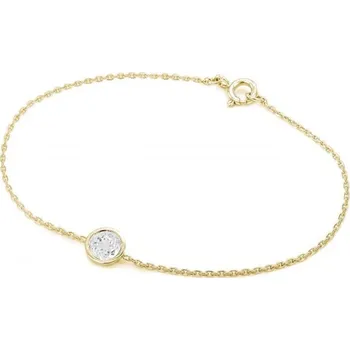 Náramek Zlatý náramek s bílým topazem Arleth