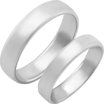 Prsten Komfortní snubní prsteny z platiny Ygyn