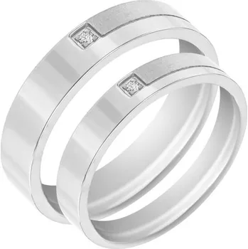 Prsten Zlaté snubní prsteny s diamantem Maskali