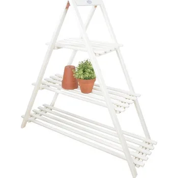 Stojan na květiny Pyramida na květiny, bílá (DOPRODEJ)|Esschert Design