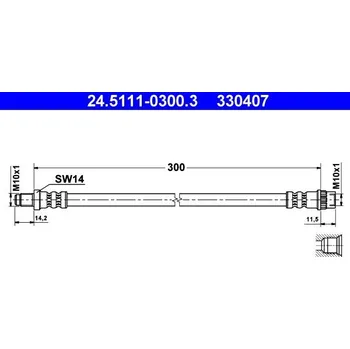 Brzdový systém Brzdová hadice ATE 24.5111-0300.3