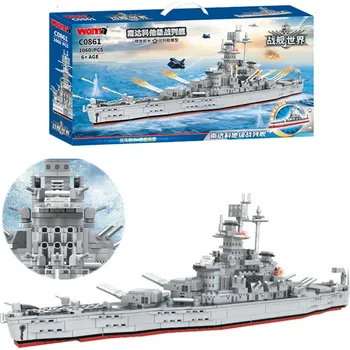 ostatní stavebnice Stavebnice Lebula mega set 1068 dílků armádní bitevní loď