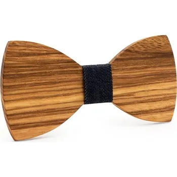 Svatební dekorace Dřevěný motýlek s černou látkou