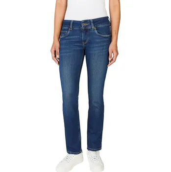 Dámské džíny Pepe Jeans Dámské džíny SLIM JEANS LW NEW BROOKE Barva: denim (odpovídá obrázku), Velikost: W26 L30