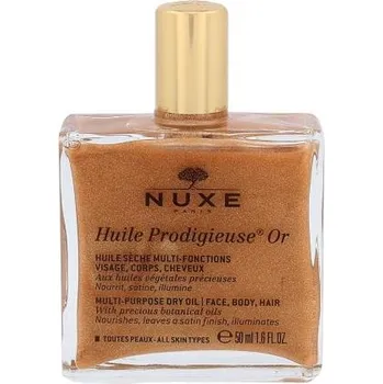 NUXE Huile Prodigieuse Or 50 ml multifunkční suchý olej se třpytkami na obličej, tělo a vlasy pro ženy