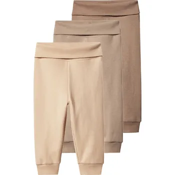 lupilu® Chlapecké kalhoty s BIO bavlnou "Jogger", 3 kusy (hnědá/béžová, 50/56)
