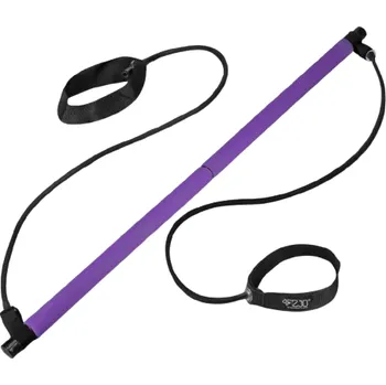 4FIZJO Tyč na pilates s expandéry fialová, 90 cm