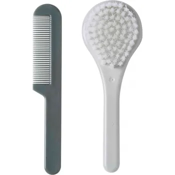 Kojenecká hygiena Dětský hřeben a kartáč LUMA - Nylon Sage Green