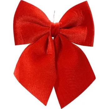 Vánoce Vánoční dekorační mašle červená, 20x24x1 cm