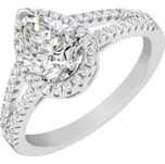 Halo zásnubní prsten s pear diamantem Perlote