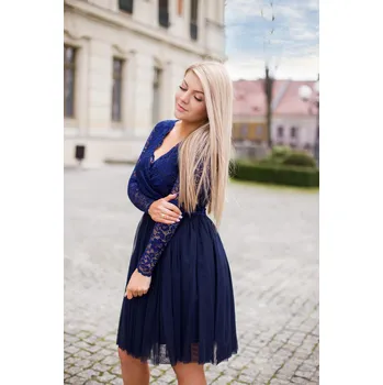 Dámské šaty KARTES MODA šaty dámské KM280-3 44 tmavě modrá