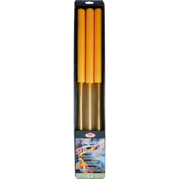 Svíčka Pochodeň FANCY FLAMES, svíčka zahradní 3 ks, citron, 3,5 x 3,5 x 68,5 cm (DOPRODEJ)|Esschert Design