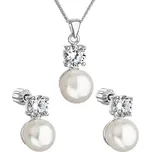 Evolution Group - Pavona Sada šperků se zirkony a perlami Pavona 29002.1 bílá (náušnice, řetízek, přívěsek) + 2 měsíce na vrácení zboží