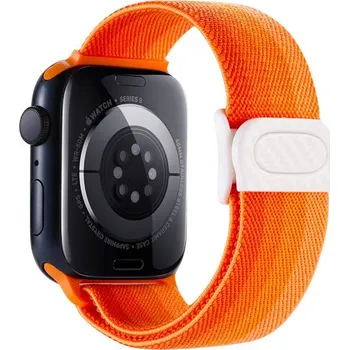 Příslušenství k chytrým hodinkám eses Nylonový elastický řemínek pro Apple Watch - Oranžové spektrum 42mm, 44mm, 45mm, 49mm