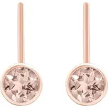 Zlaté visací náušnice s morganity Vega