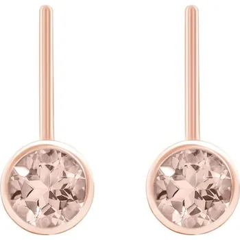 Náušnice Zlaté visací náušnice s morganity Vega