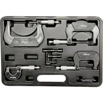 Sada nářadí Kraft&Dele KD10443, Třmenové mikrometry 0 - 100 mm, sada 8 ks