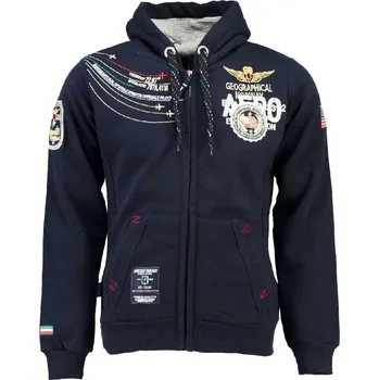 Pánská mikina GEOGRAPHICAL NORWAY mikina pánská FAERO MEN nadměrná velikost 5XL tmavě modrá