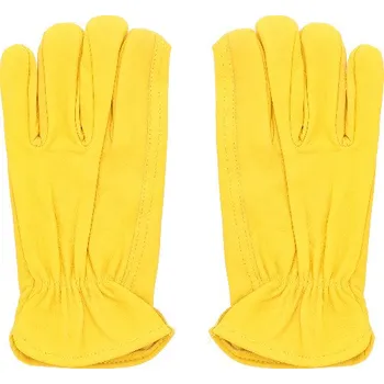 Pracovní rukavice Rukavice zahradní KOŽENÉ, okrová, vel. L|Esschert Design