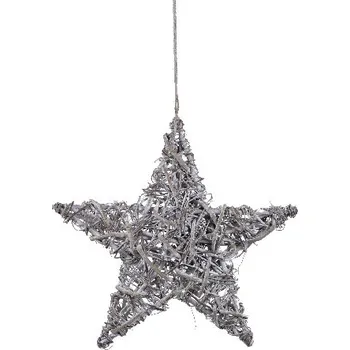Vánoce Dekorace hvězda proutěná, V|Ego Dekor