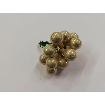 Vánoční dekorace Vánoční kouličky svazek 12 ks - krémová lesklá