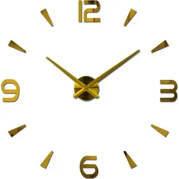 Svatební dekorace Velké nástěnné hodiny 80-120 cm zlaté 4 číslice