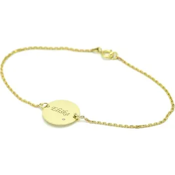 Náramek Zlatý náramek s diamantem a s gravírem dle vaší volby Shalek