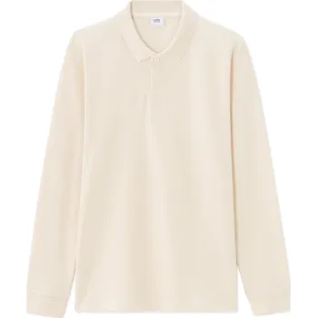 Pánské oblečení Celio Polo tričko Meoneml s dlouhým rukávem 1174878 Smetanová XXL