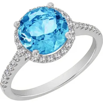 Prsten Zlatý prsten s 2.75ct topazem a diamanty Xana