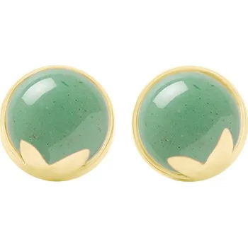 Šperk Zlaté náušnice s cabochon avanturíny Erica