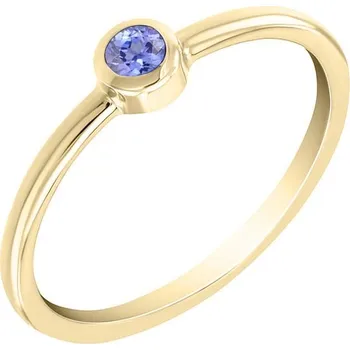 Prsten Zlatý minimalistický prsten s tanzanitem Emilien
