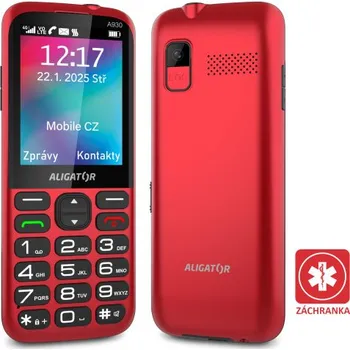 Mobilní telefon Aligator A930 Senior Red