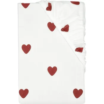 Prostěradlo LIVARNO® Žerzejové napínací prostěradlo, 90-100 x 200 cm (srdce)