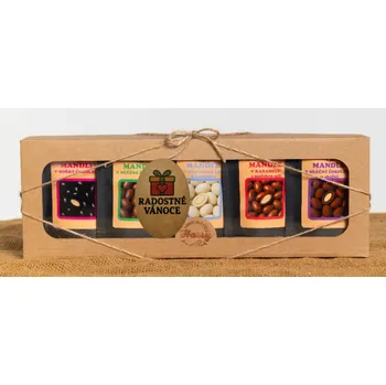 Dárková krabička Dárková sada sladkých mandlí mix 5ks krásné svátky dárek (Dárková sada sladkých mandlí mix 5ks krásné svátky dárek)