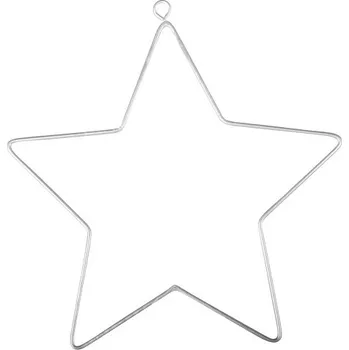Vánoční dekorace Drátěný polotovar - hvězda velká 11,5x12,5cm 2ks