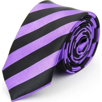 Svatební dekorace Hedvábná kravata fialovo-černá