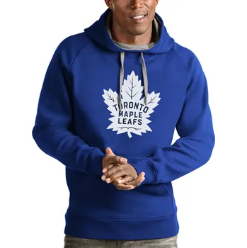 Pánská mikina Pánská mikina Toronto Maple Leafs Antigua Logo Victory Pullover Hoodie - Blue Velikost: XL