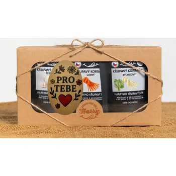 Dárková krabička Křupavý sýr Dárková sada 3 druhů lyo korbáčiků od Bači pro Tebe (Křupavý sýr Dárková sada 3 druhů lyo korbáčiků od Bači pro Tebe)