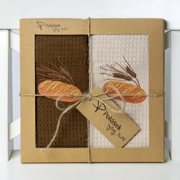 Utěrka Vyšívané vaflové Utěrky - dárková sada 2 ks č.15