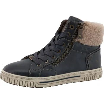 Dámská zimní obuv Nadměrné dámské zimní kotníkové boty modré Mustang 15M0102002 - 45