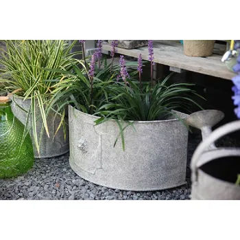 Květináč Květináč AGED METAL půlkulatý, set 2ks (DOPRODEJ)|Esschert Design