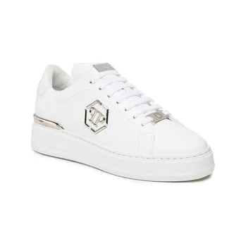 Pánské tenisky PHILIPP PLEIN Sneakersy Leather Lo-Top Sneaker FABS USC0379 PLE075N Bílá 44
