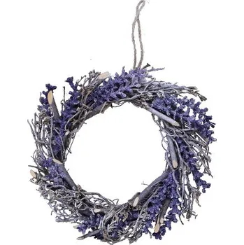 Vánoční dekorace Věnec Levand, vymývaný, bílá, M|Ego Dekor