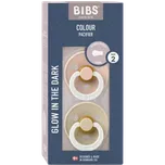 BIBS Colour Noční dudlíky z přírodního kaučuku - velikost 2, Blush/Vanilla 2 ks