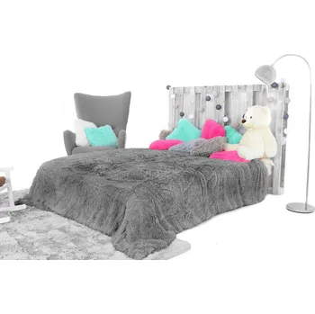 deka Chlupatá deka - tmavě šedá Rozměr deky: 200x220cm