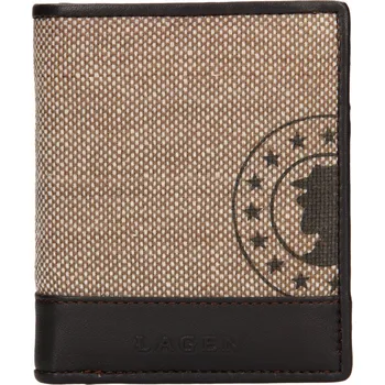 Peněženka Pánská kožená peněženka Lagen 50449 - béžová/ hnědá