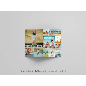 Sešit 10 x Malý dvouhlavý sešit Twist S - s vlastním designem a náplní 2x30 stran